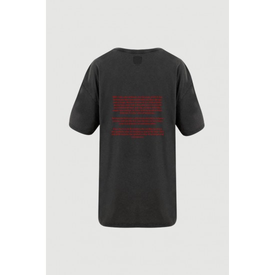 ASSEMBLAGE STUDIOS LIFE IS RED T-Shirt Gri