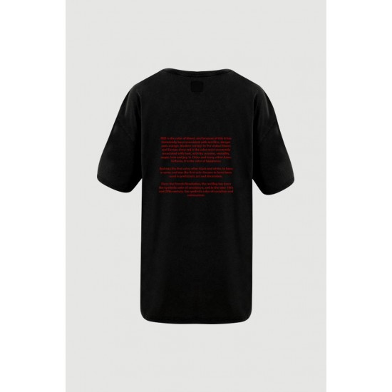 ASSEMBLAGE STUDIOS LIFE IS RED T-Shirt Siyah