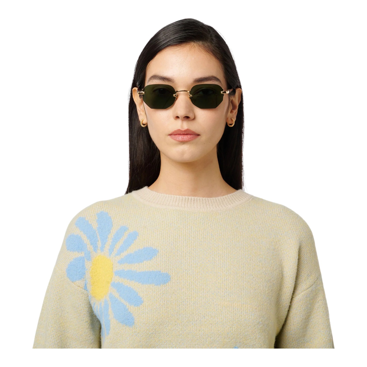 Gast Moonstone Altın Yeşil Unisex Güneş Gözlüğü - Görsel 6