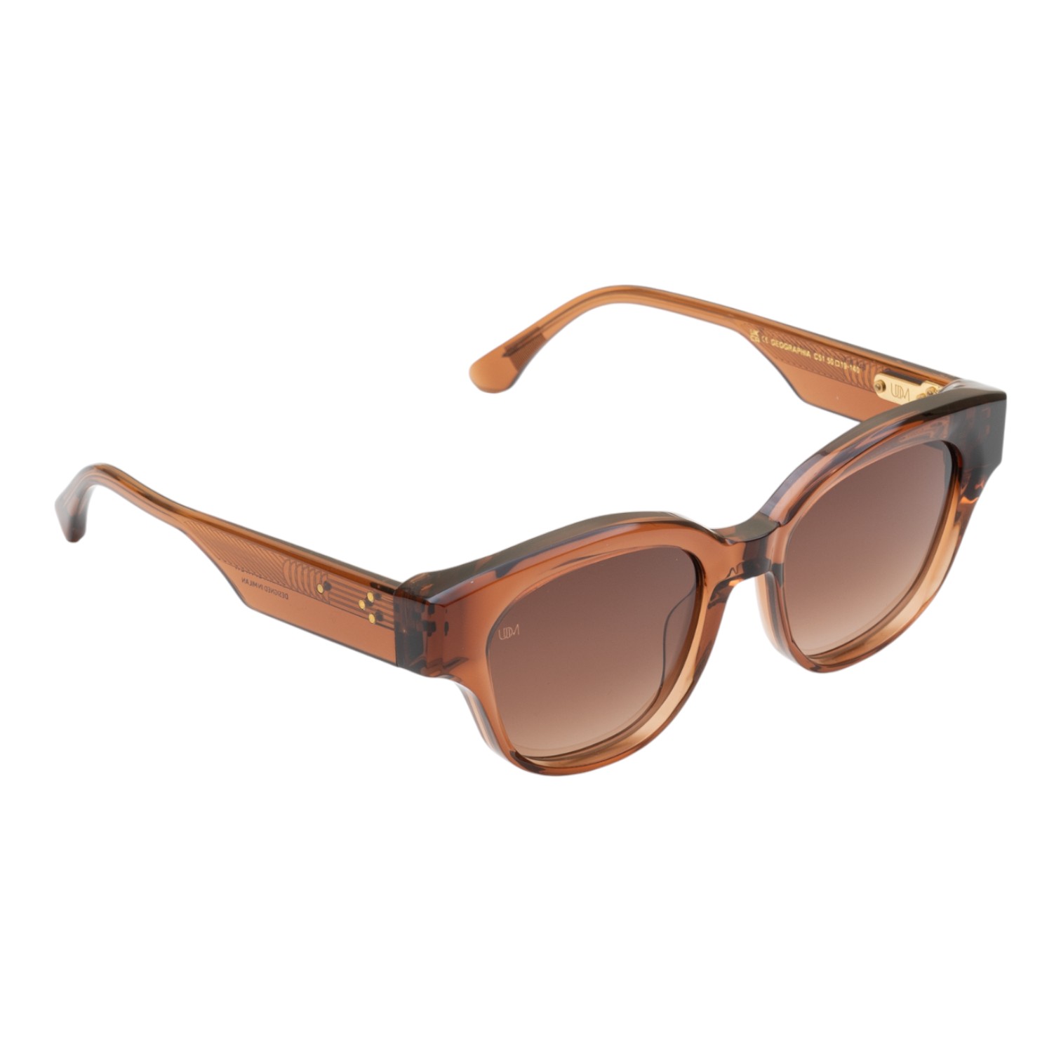 Unique Design Milano Geographia Kahverengi Kadın Güneş Gözlüğü - Görsel 2