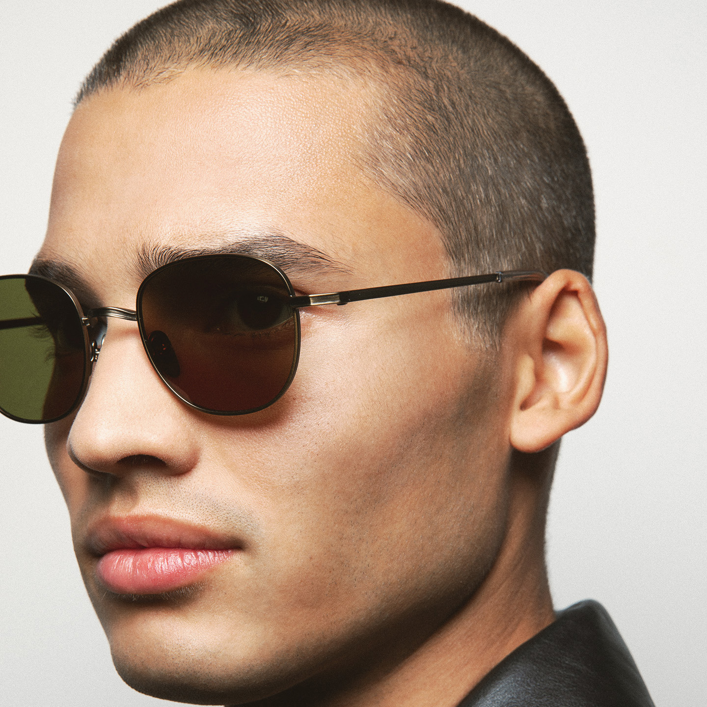 Kaleos Knight Kahverengi Titanyum Füme Yeşil Fotokromik Cam Unisex Güneş Gözlüğü - Görsel 4