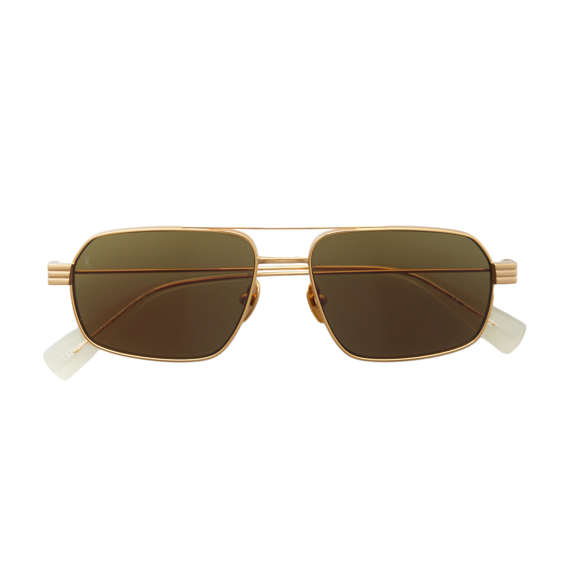 Kaleos Luzhin Altın Titanyum Unisex Güneş Gözlüğü