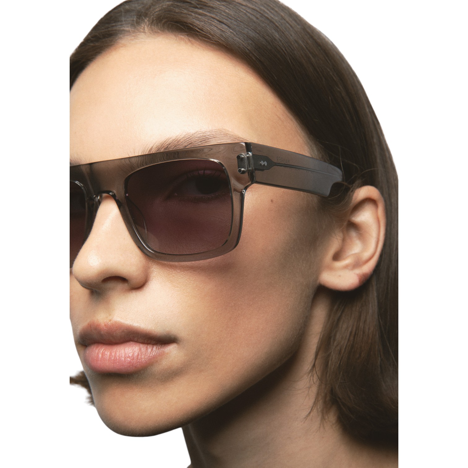 Kaleos Maurer Füme Şeffaf Unisex Güneş Gözlüğü - Görsel 2