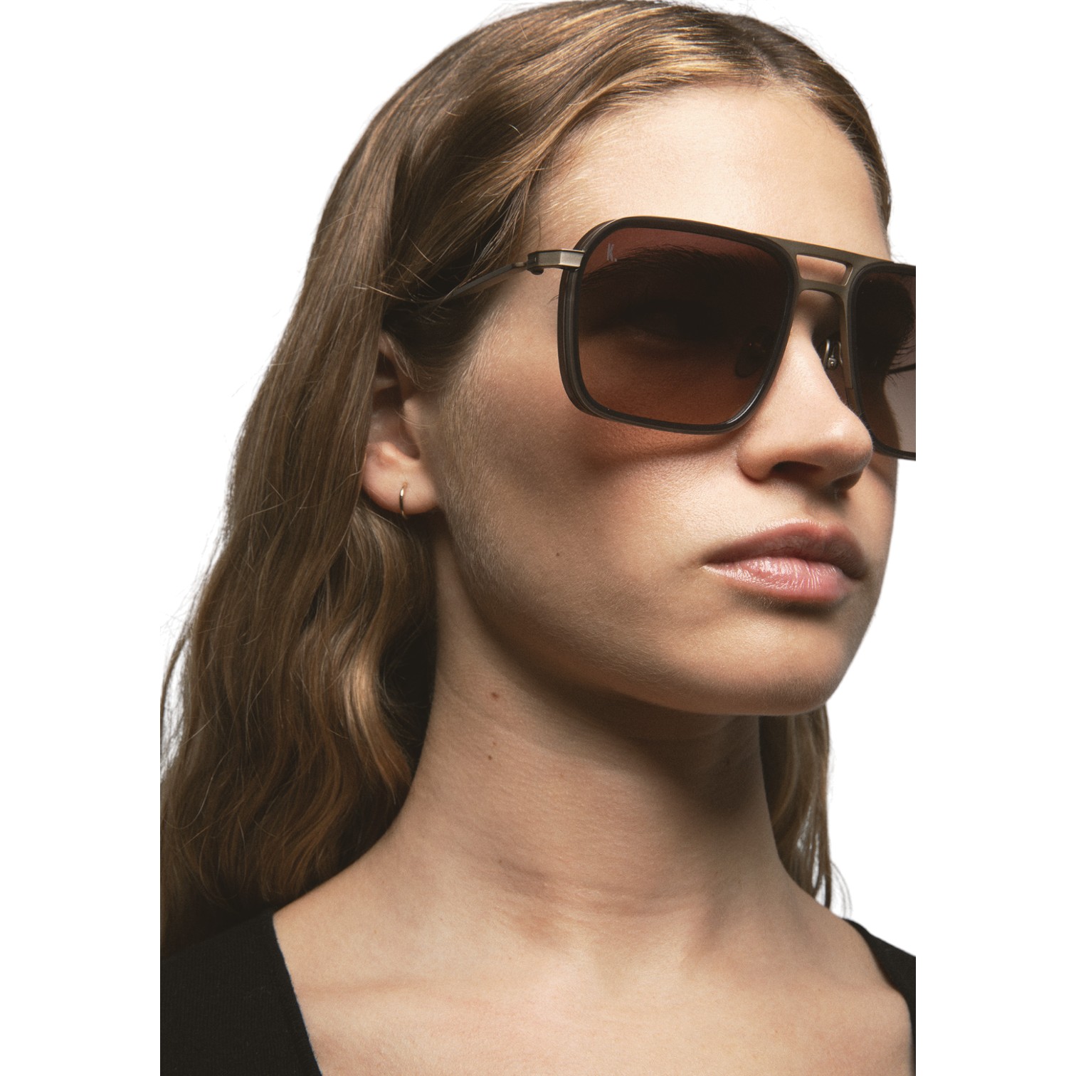 Kaleos Messer Kahverengi Titanyum Unisex Güneş Gözlüğü - Görsel 4