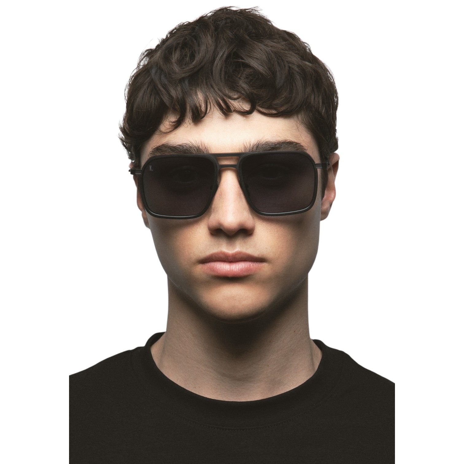 Kaleos Messer Mat Siyah Titanyum Unisex Güneş Gözlüğü - Görsel 5