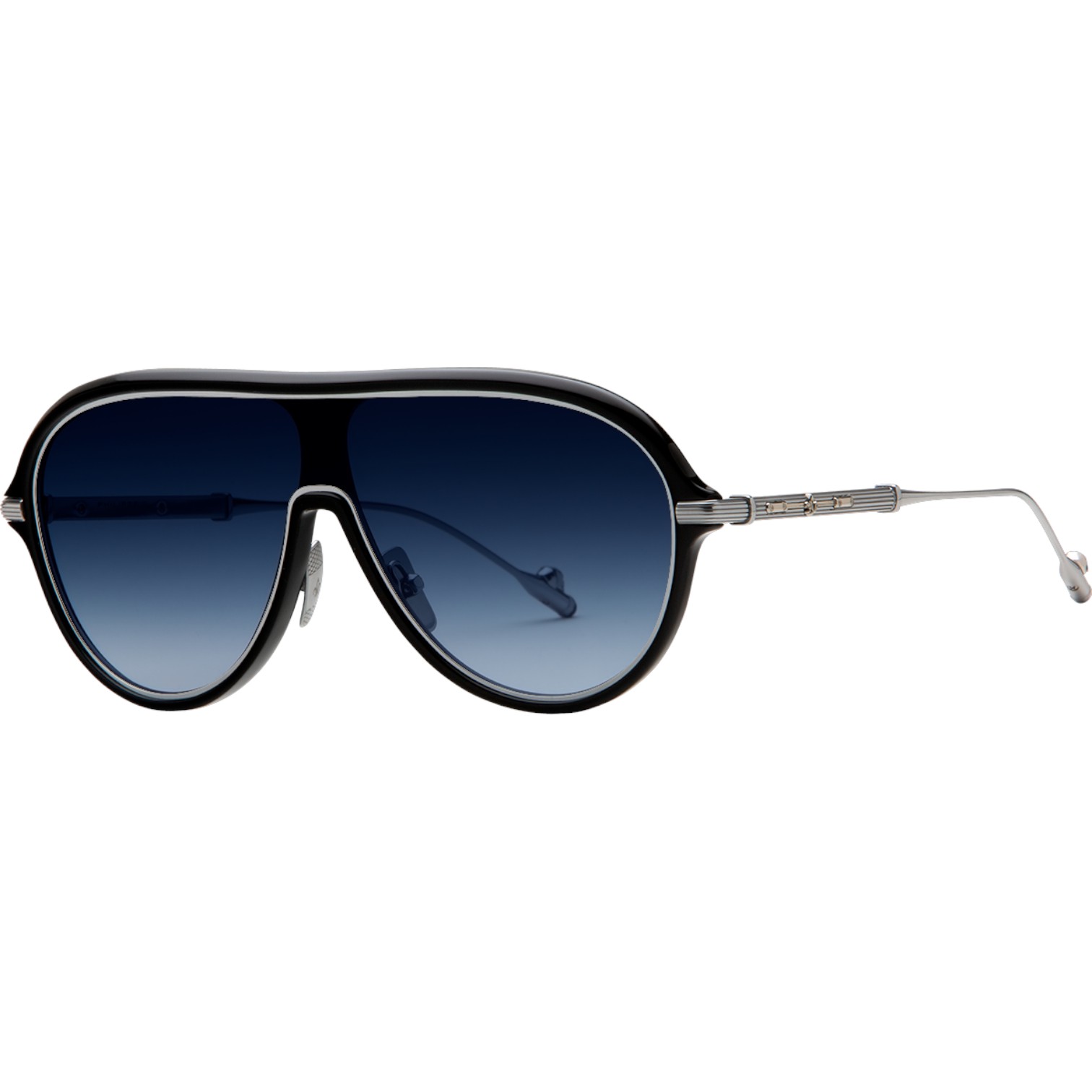 Philippe V N23 Siyah Gümüş Lacivert Unisex Güneş Gözlüğü - Görsel 2