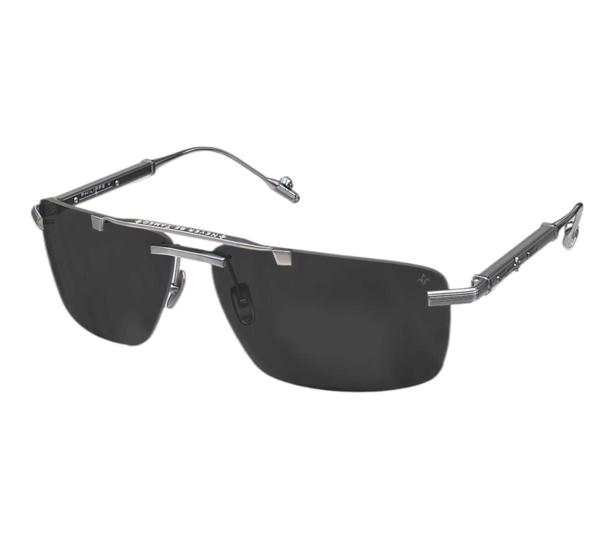 Philippe V N30 Gümüş Gri Titanyum Unisex Güneş Gözlüğü - Görsel 4