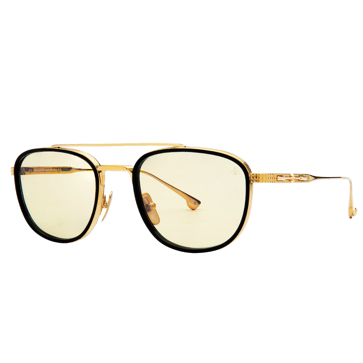 Philippe V N11.1 Altın Sarı Fotokromik Titanyum Unisex Güneş Gözlüğü - Görsel 2