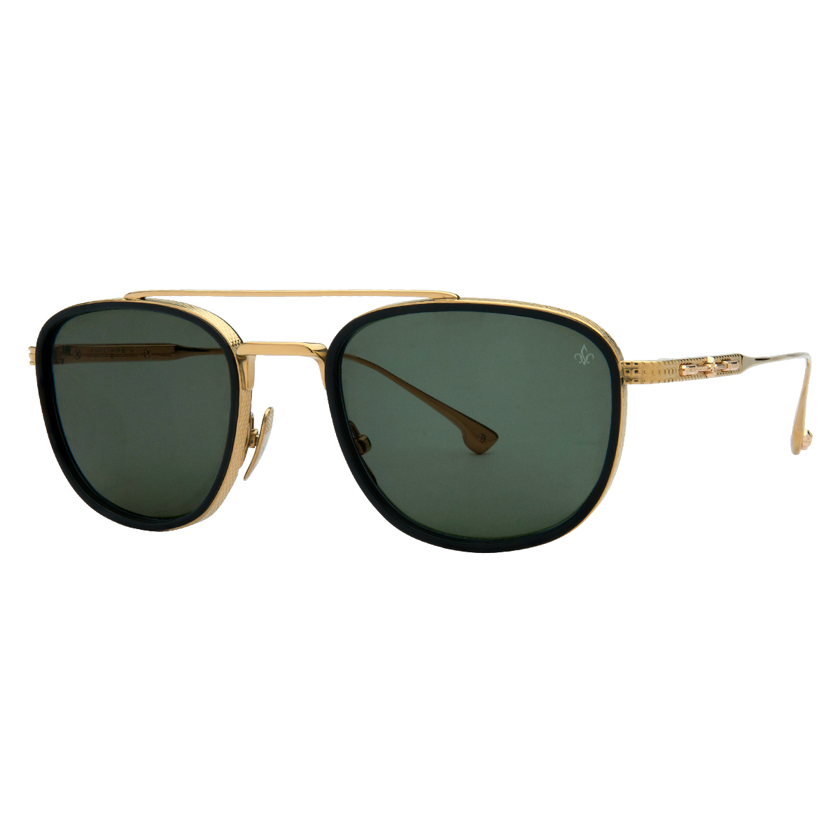 Philippe V N11.1 Altın Yeşil Titanyum Unisex Güneş Gözlüğü - Görsel 2