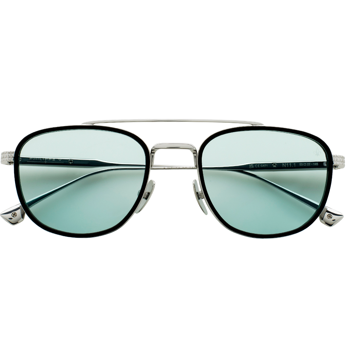 Philippe V N11.1 Gümüş Yeşil Fotokromik Titanyum Unisex Güneş Gözlüğü