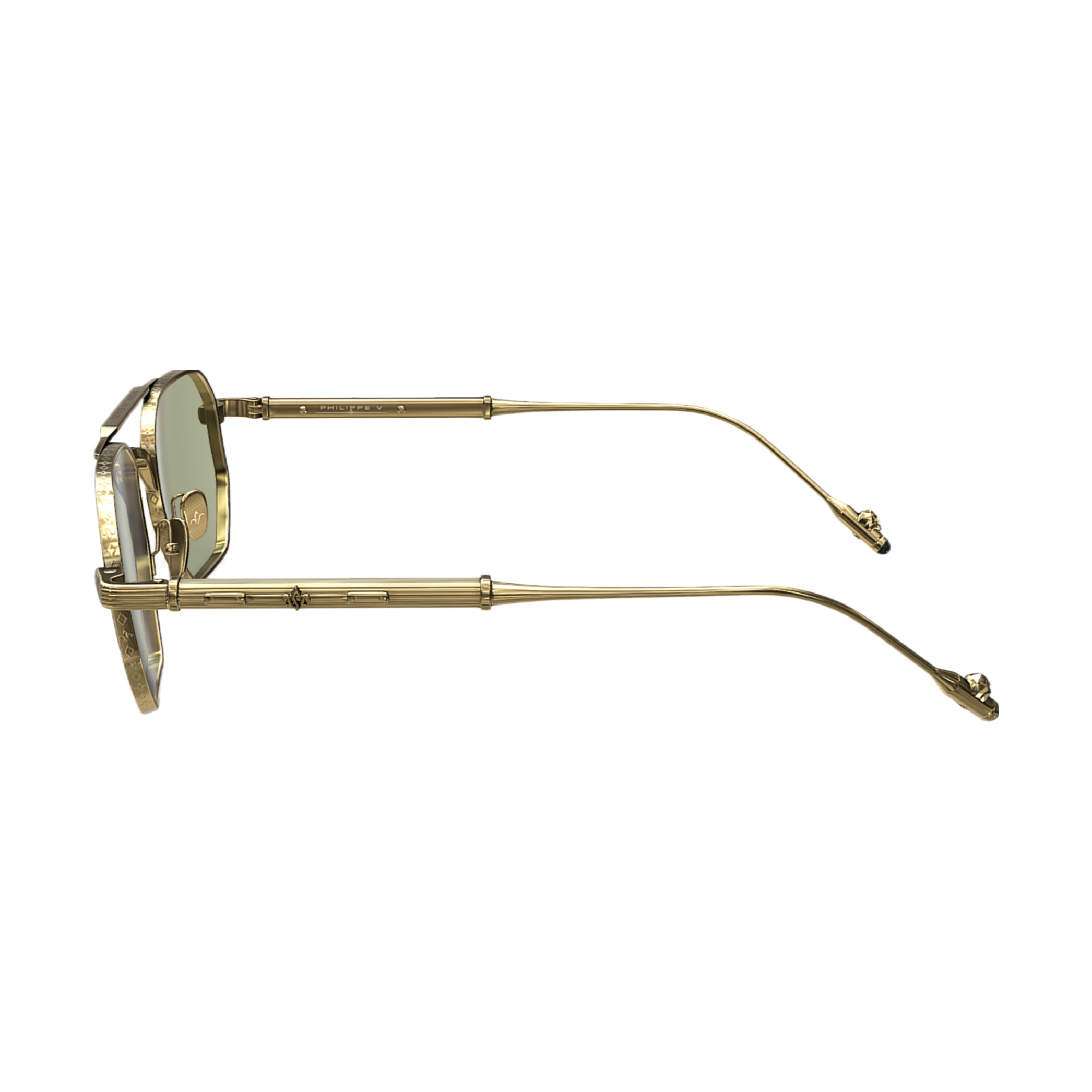 Philippe V N26 Altın Sarı Fotokromik Titanyum Unisex Güneş Gözlüğü - Görsel 3