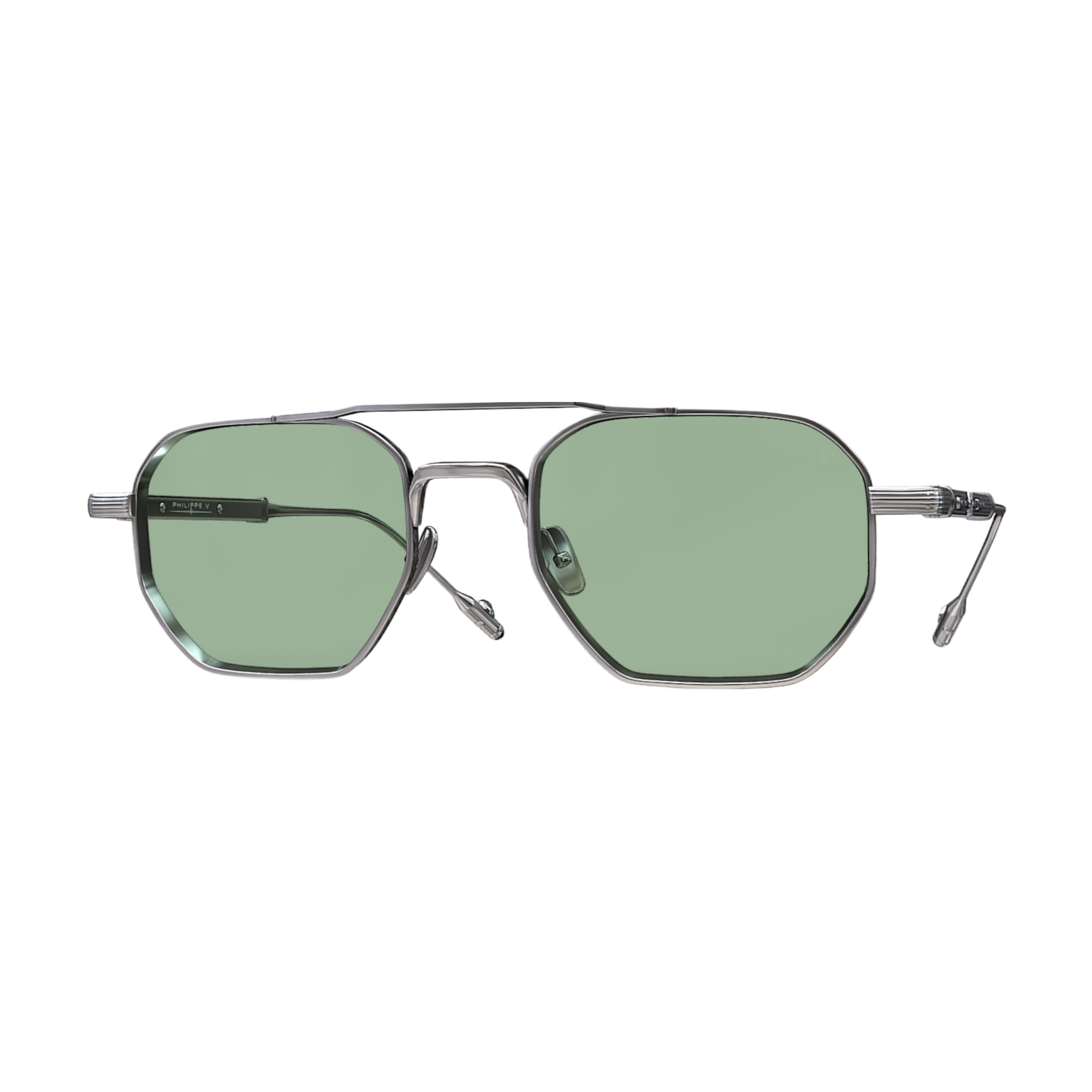 Philippe V N26 Gümüş Yeşil Fotokromik Titanyum Unisex Güneş Gözlüğü - Görsel 2