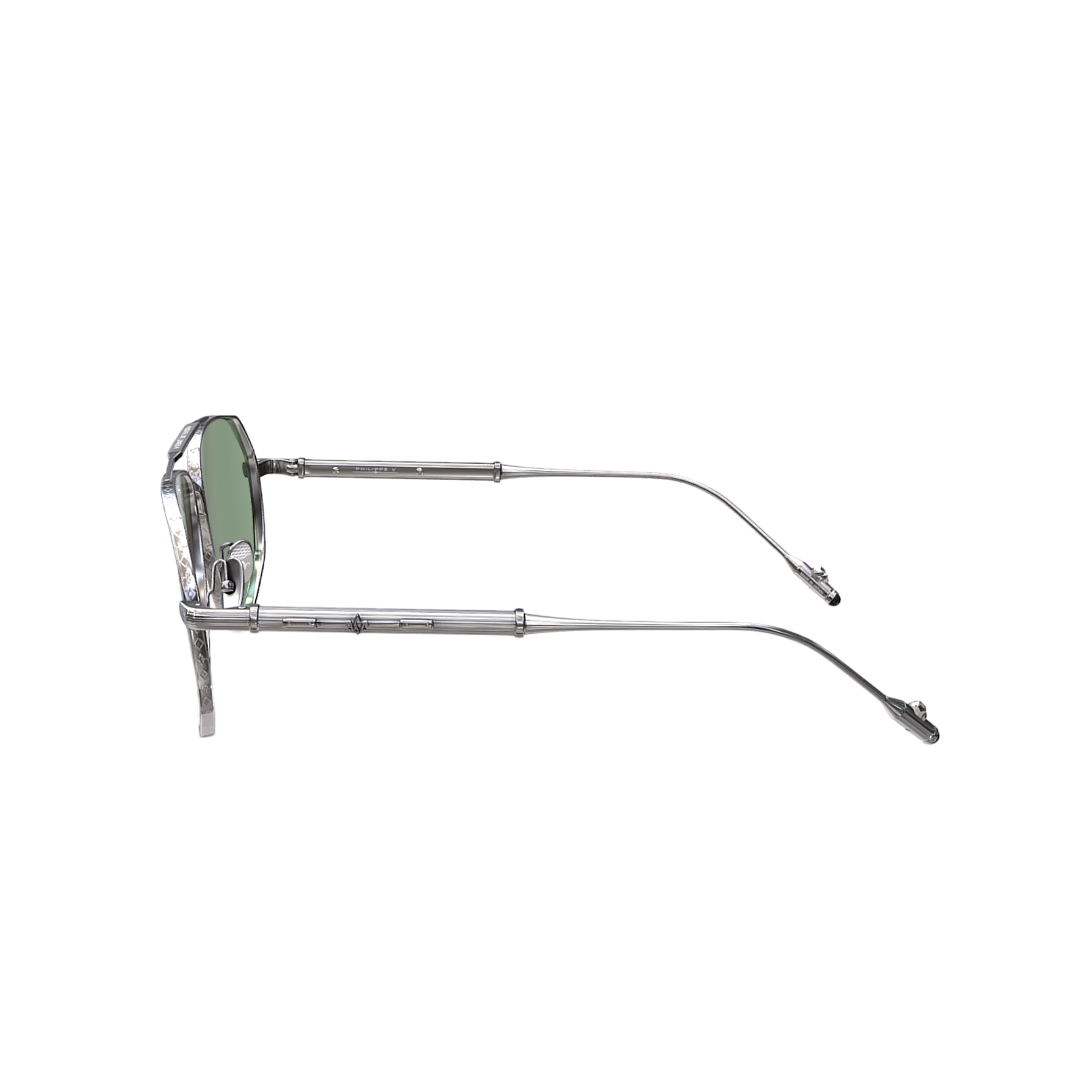 Philippe V N27 Gümüş Yeşil Fotokromik Titanyum Unisex Güneş Gözlüğü - Görsel 3