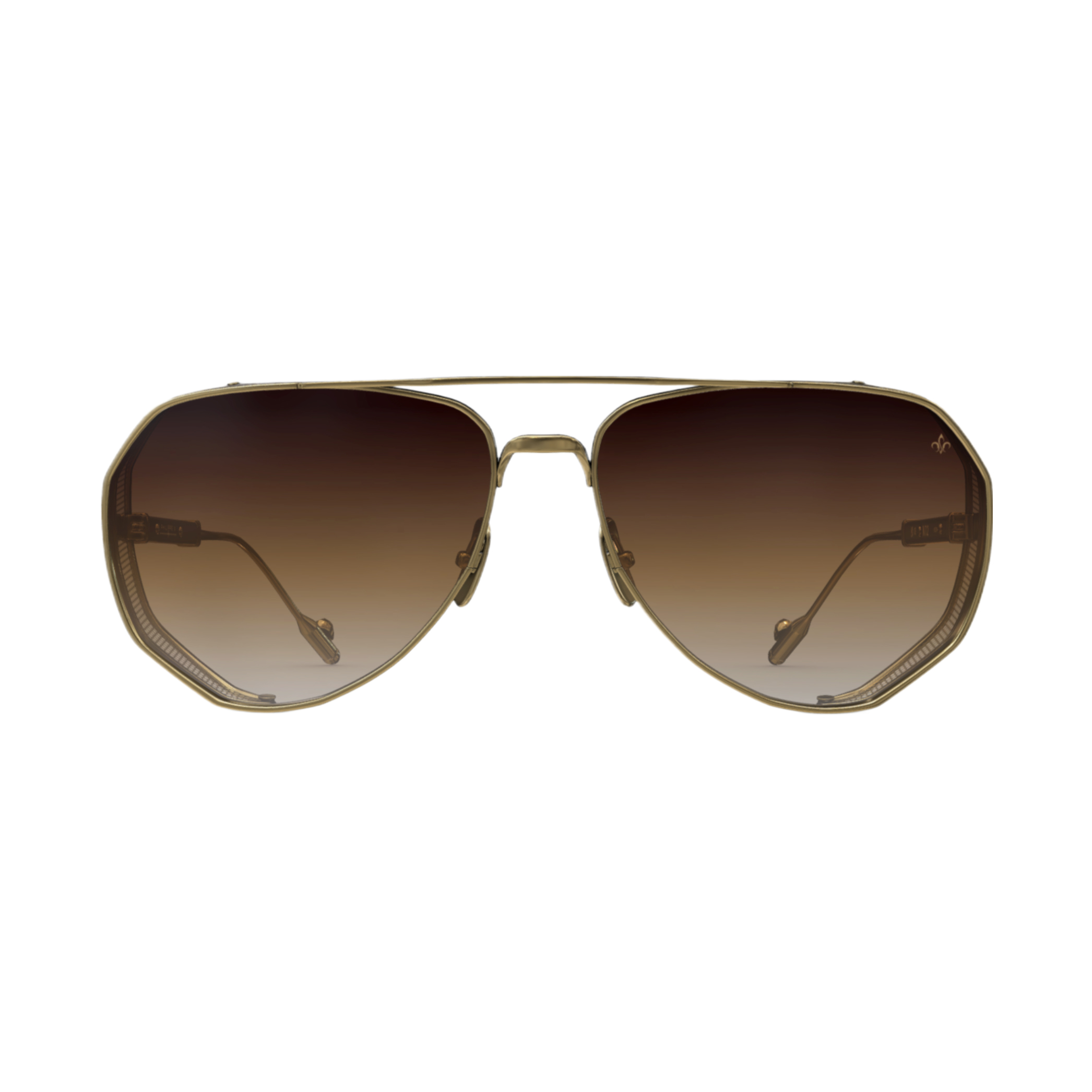 Philippe V N7.2 Gold Kahverengi Titanyum Unisex Güneş Gözlüğü