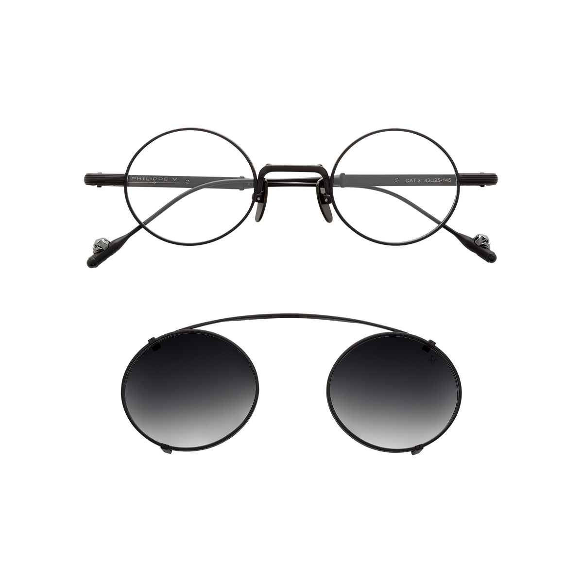 Philippe V X1.1 Mat Siyah Titanyum Unisex Güneş Gözlüğü - Görsel 3