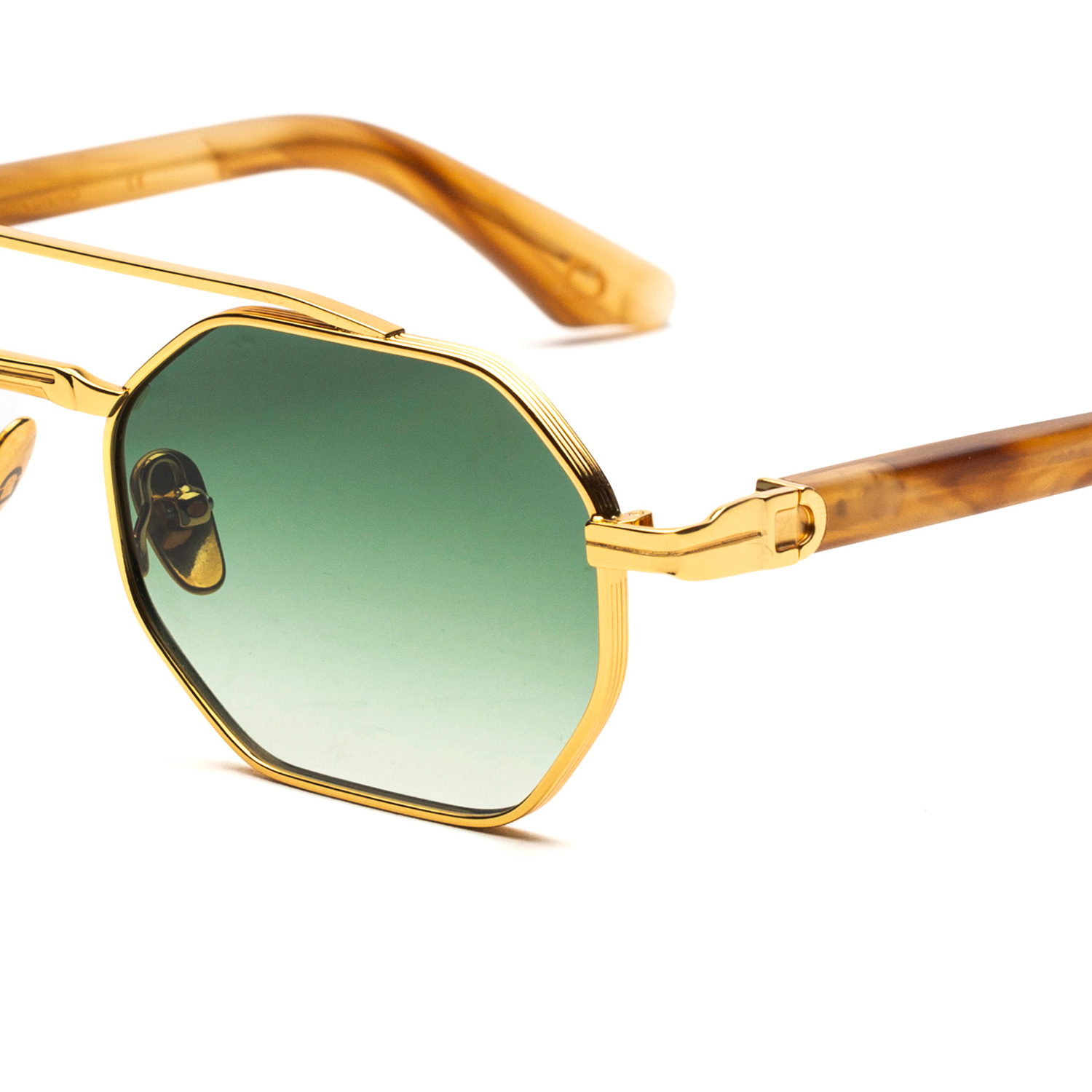 Soho London Castle Altın Bal Rengi Titanyum Unisex Güneş Gözlüğü - Görsel 3