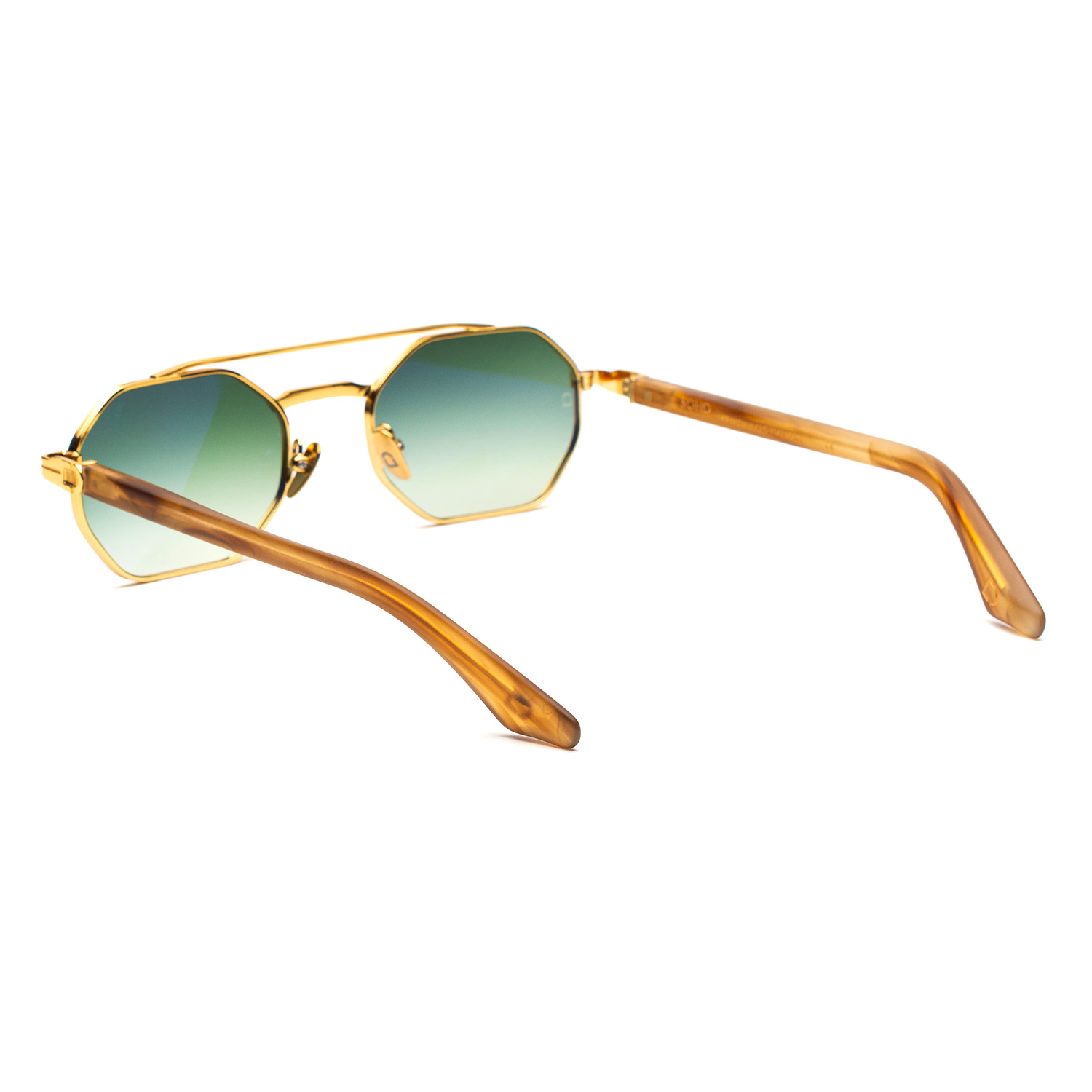 Soho London Castle Altın Bal Rengi Titanyum Unisex Güneş Gözlüğü - Görsel 4