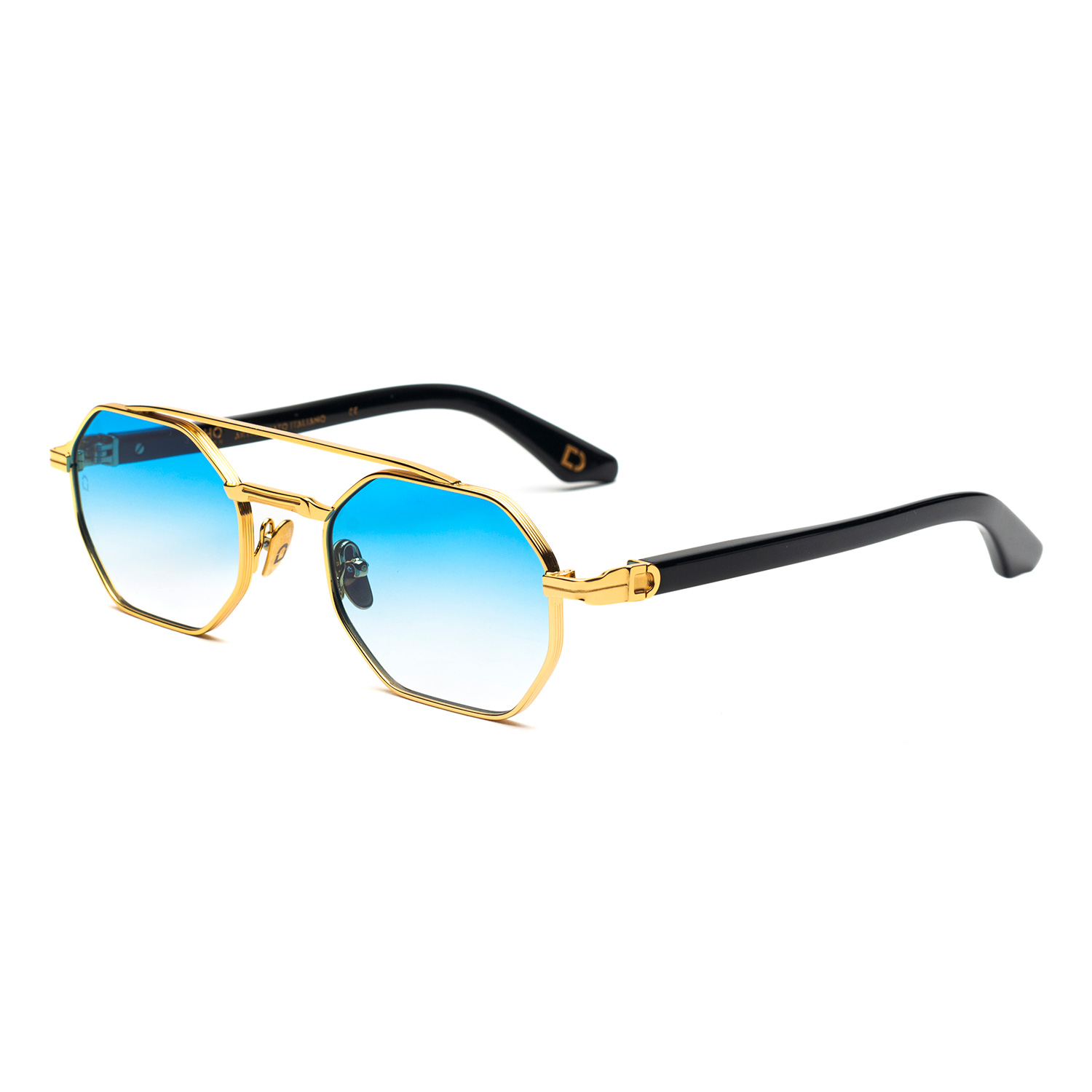 Soho London Castle Altın Mavi Titanyum Unisex Güneş Gözlüğü - Görsel 2