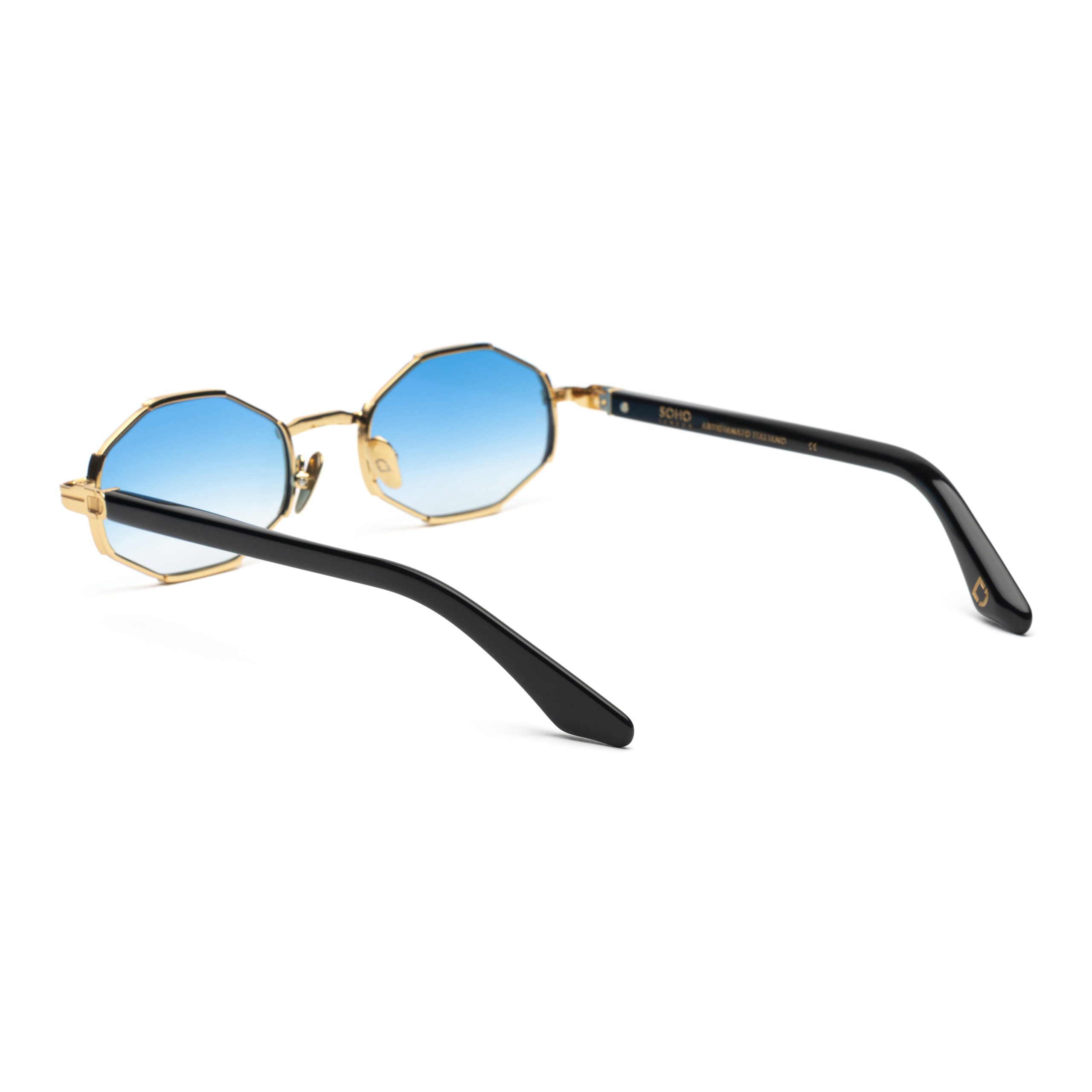 Soho London Wallance Altın Mavi Titanyum Unisex Güneş Gözlüğü - Görsel 4
