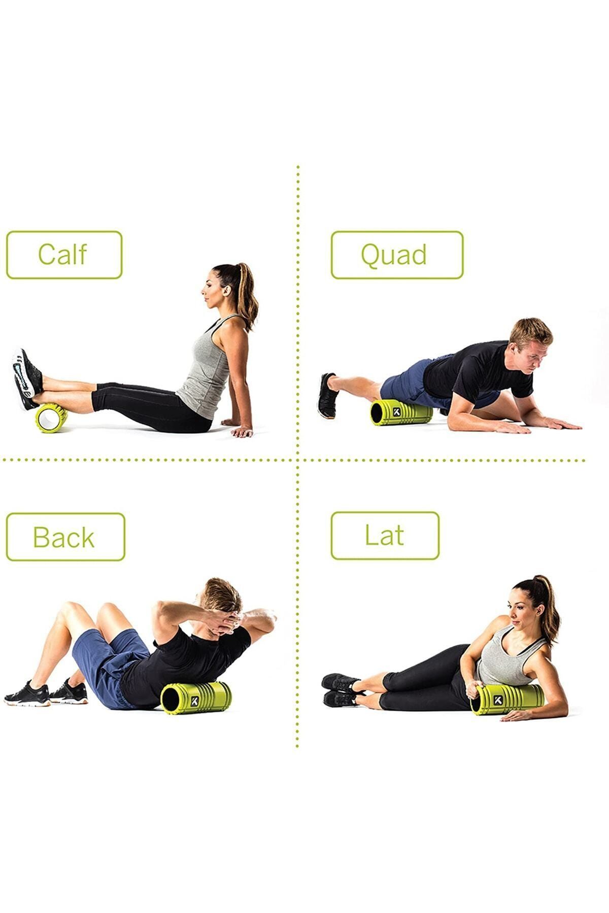 The Grid 1.0 Foam Roller Yeşil Yoga Masaj Rulosu - Görsel 4