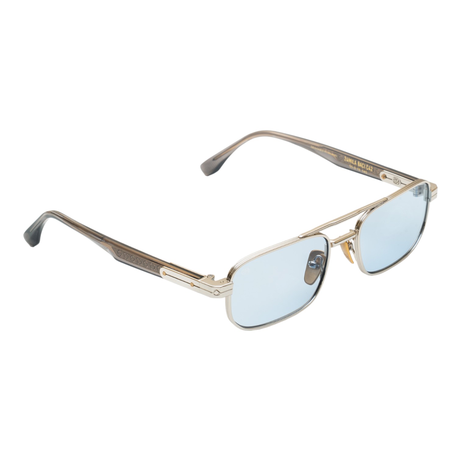 Unique Design Milano 24Mila Baci Altın Füme Unisex Güneş Gözlüğü - Görsel 2