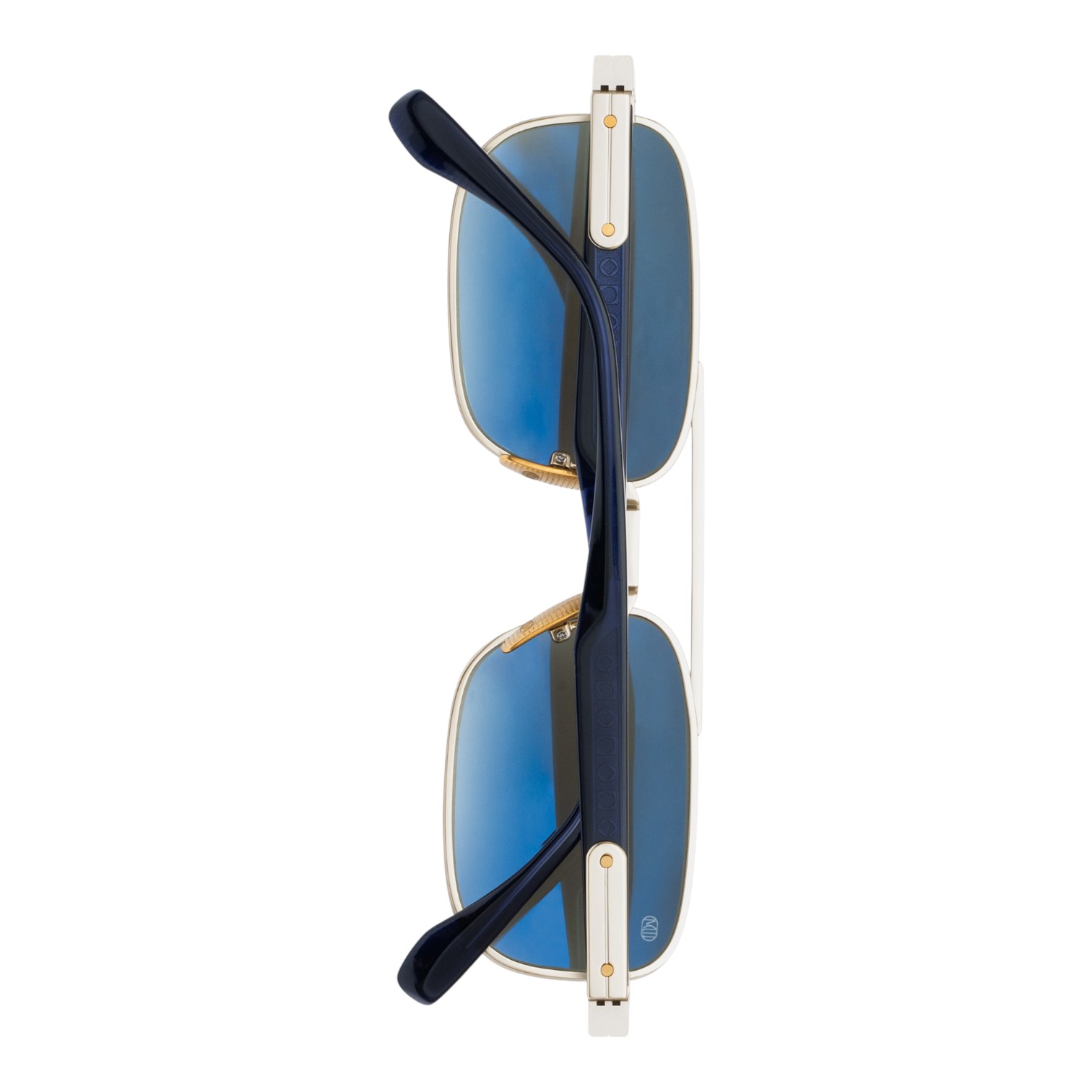Unique Design Milano 24Mila Baci Altın Lacivert Unisex Güneş Gözlüğü - Görsel 3