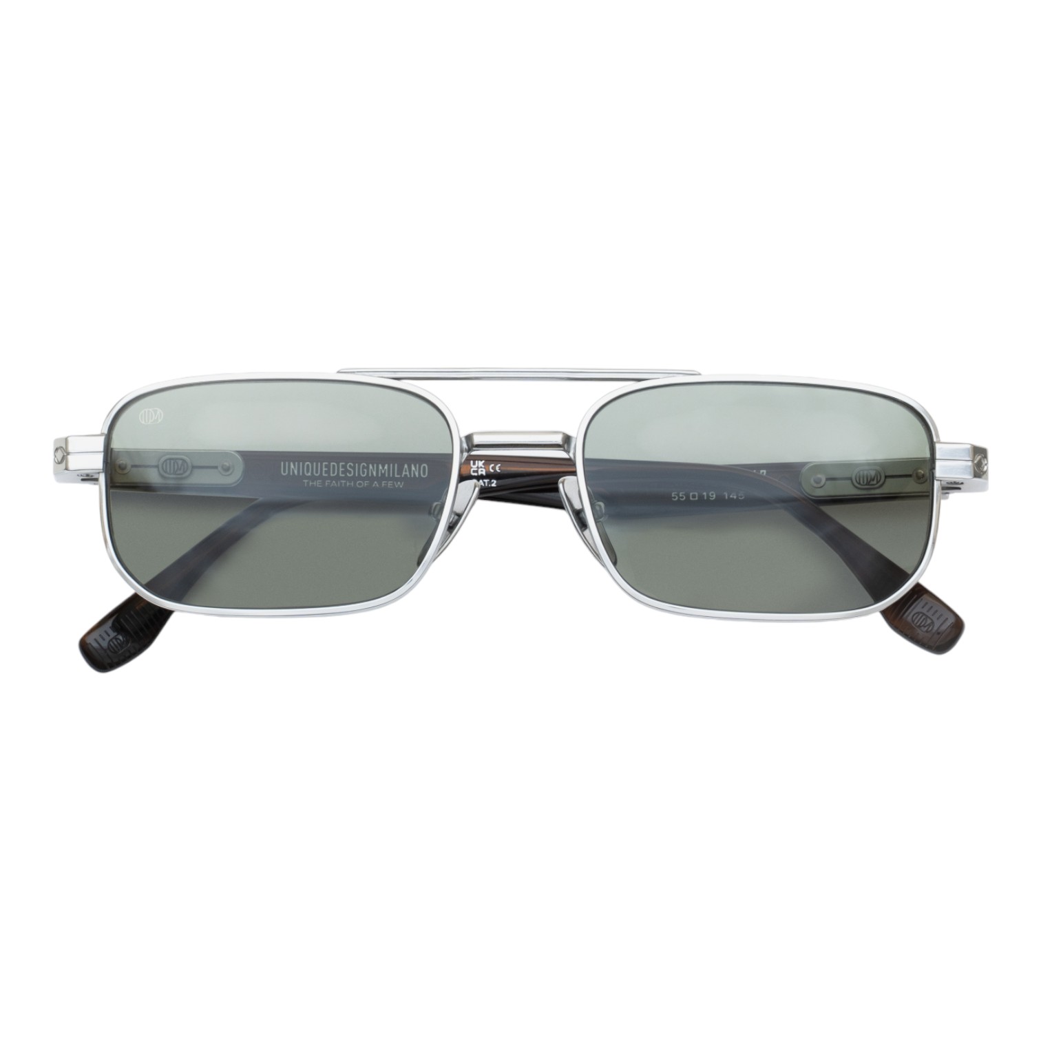 Unique Design Milano 24Mila Baci Gümüş Kahverengi Unisex Güneş Gözlüğü