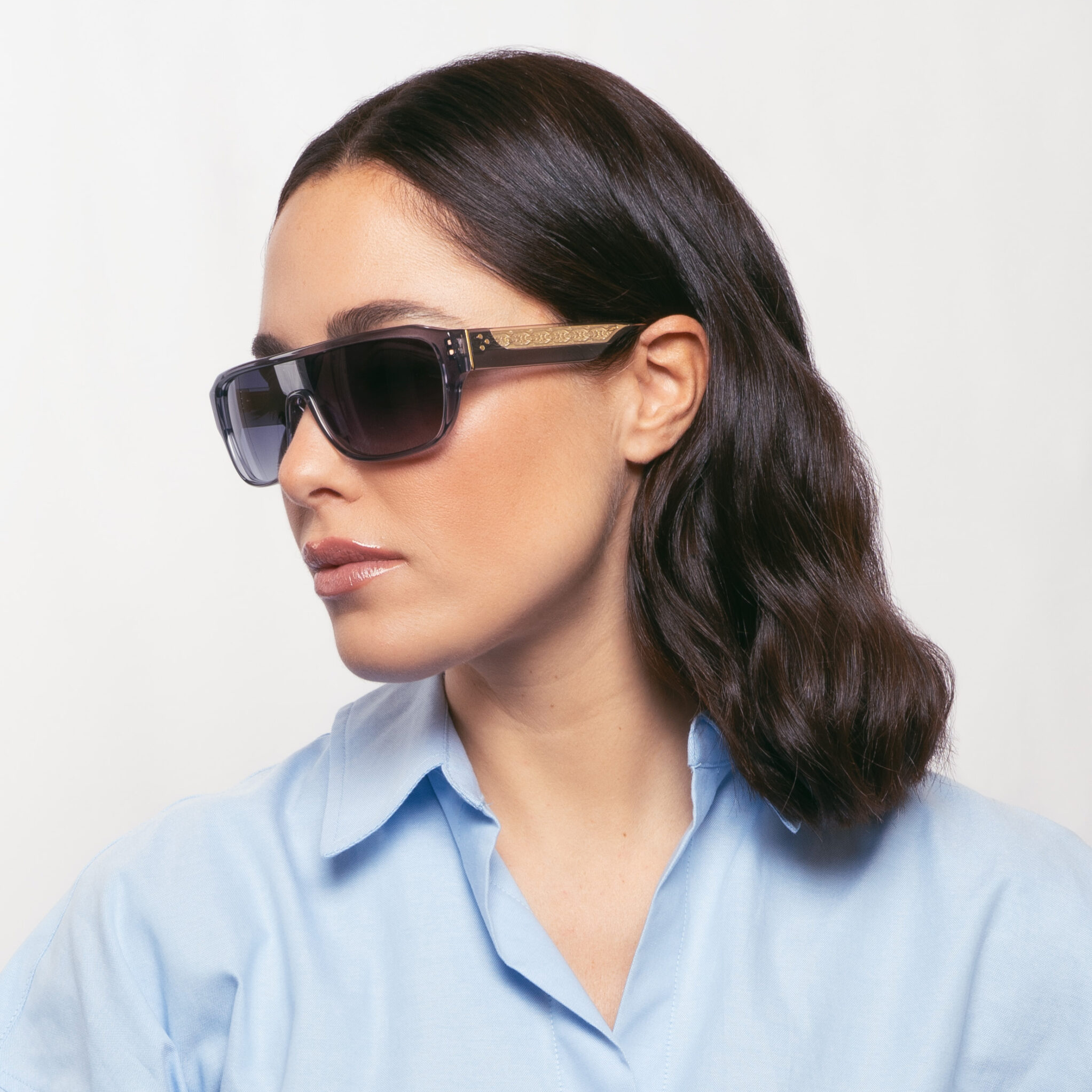 Unique Design Milano Rush Füme Kristal Unisex Güneş Gözlüğü - Görsel 4