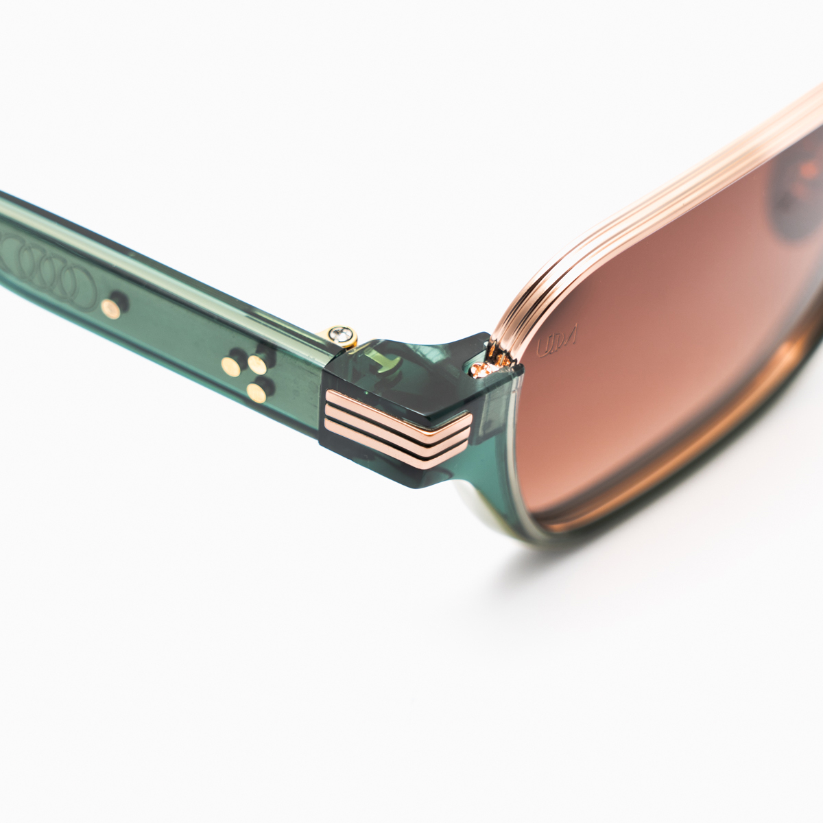 Unique Design Milano Cabrio Yeşil Altın Unisex Güneş Gözlüğü - Görsel 4