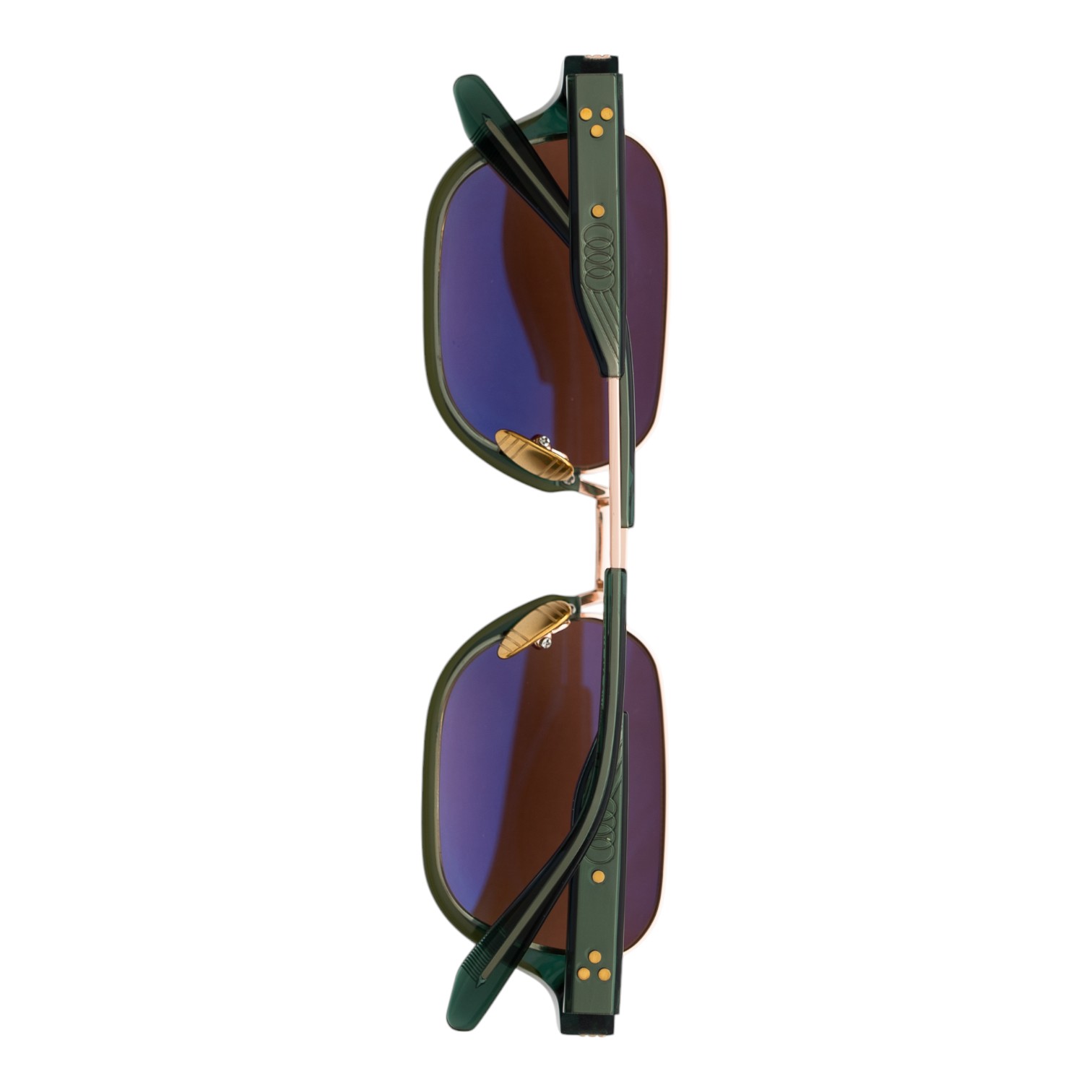 Unique Design Milano Cabrio Yeşil Altın Unisex Güneş Gözlüğü - Görsel 3