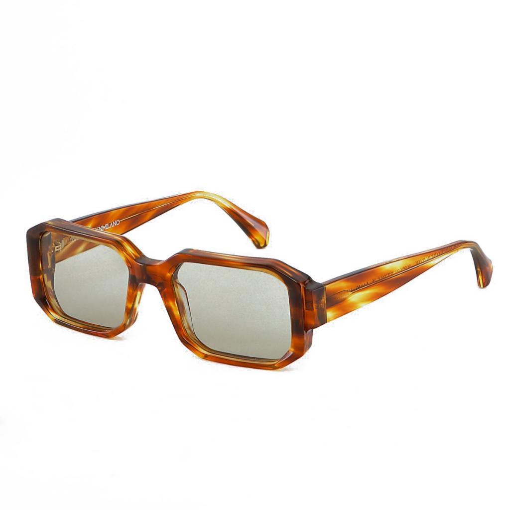 Unique Design Milano Popcorn Sutton Kahverengi Desenli Unisex Güneş Gözlüğü - Görsel 2