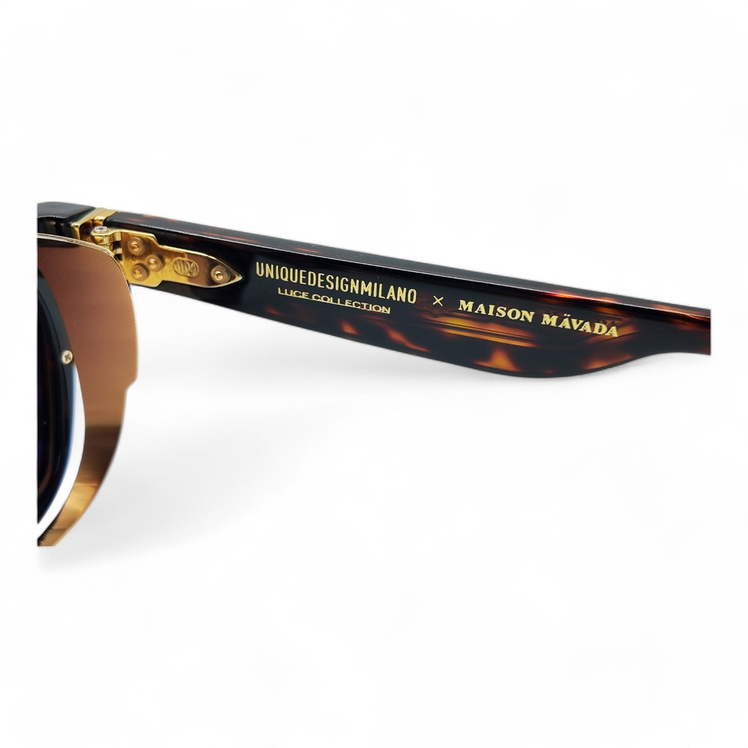 Unique Design Milano Marquise 22k Altın Havana Unisex Güneş Gözlüğü - Görsel 3