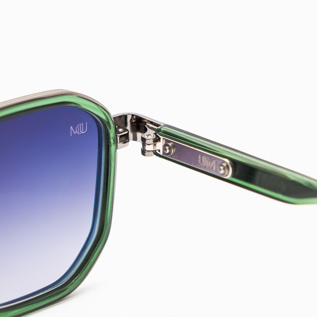 Unique Design Milano Ny Lights Yeşil Gümüş Unisex Güneş Gözlüğü - Görsel 3