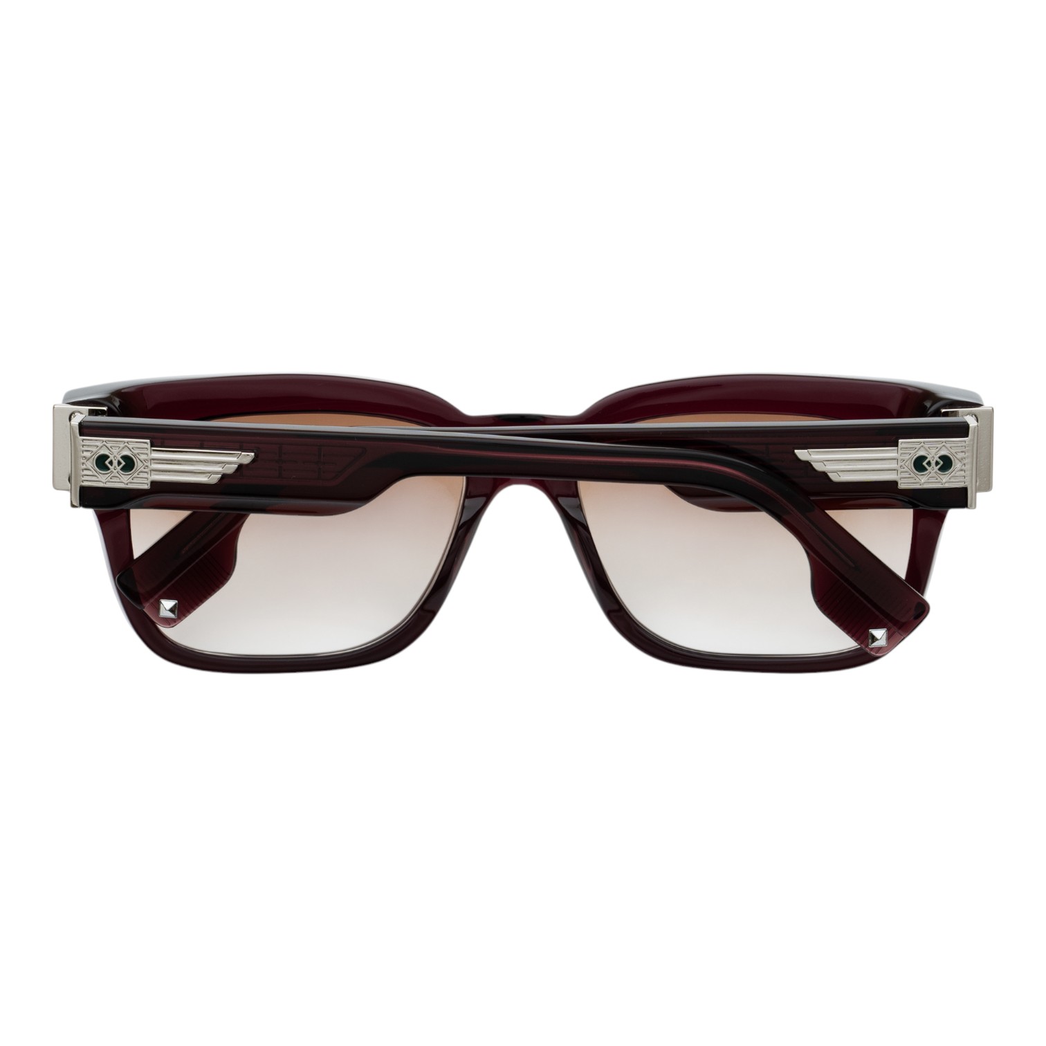 Unique Design Milano Ray 22k Beyaz Altın Bordo Unisex Güneş Gözlüğü - Görsel 2