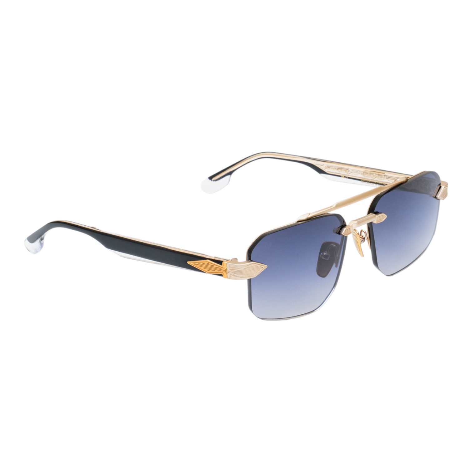 Unique Design Milano The Bright Altın Siyah Unisex Güneş Gözlüğü - Görsel 2