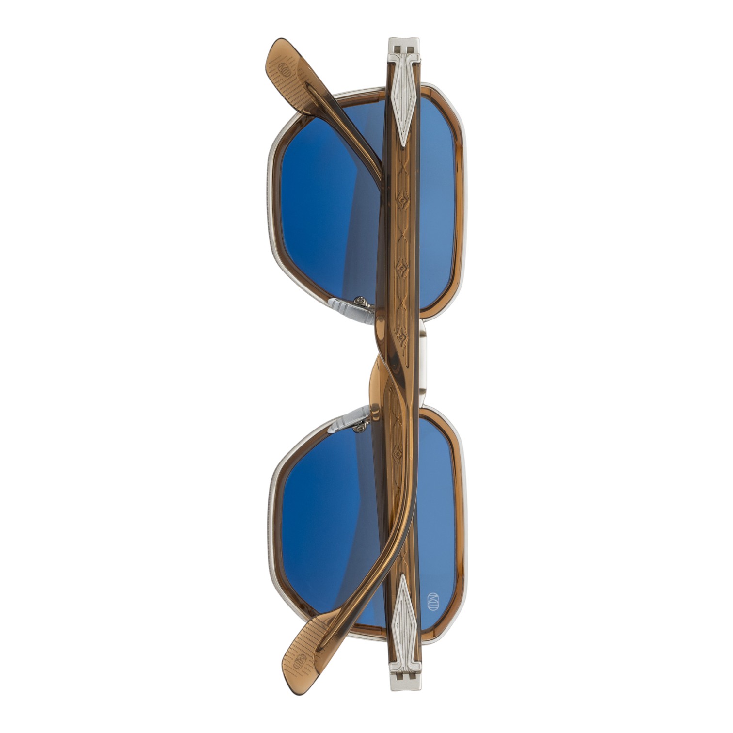 Unique Design Milano The Glowing Gümüş Kahverengi Unisex Güneş Gözlüğü - Görsel 3