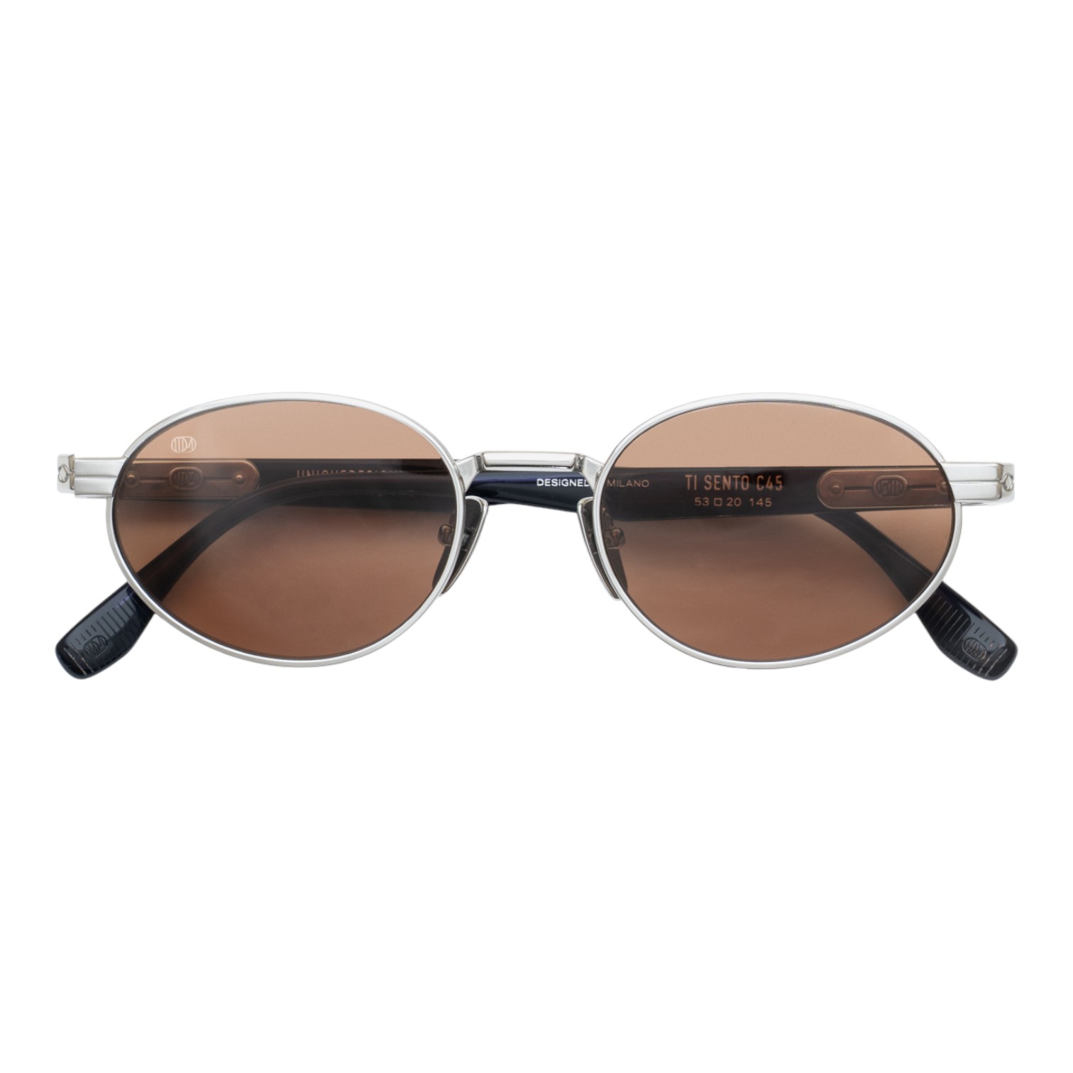 Unique Design Milano Ti Sento Gümüş Siyah Unisex Güneş Gözlüğü