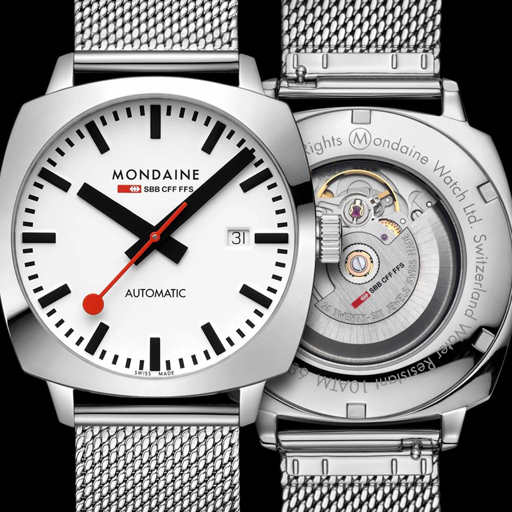 MONDAINE GRAND CUSHION MSL.3961B.SM Otomatik Erkek Kol Saati - Görsel 4